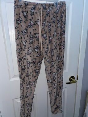 Cozy Winnie the Pooh Beige Fleece Pajama Pants